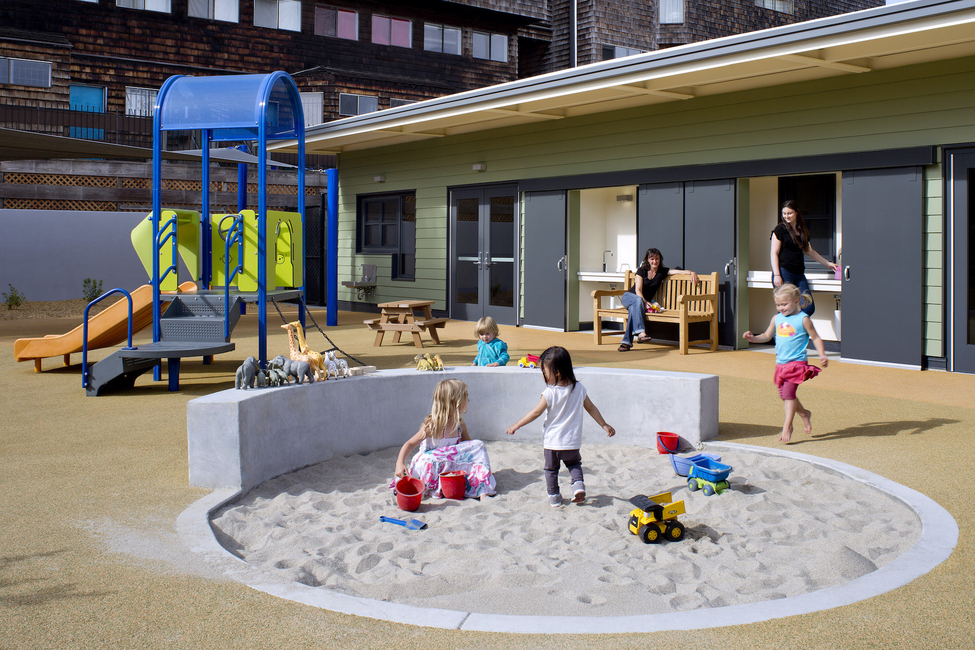 Play Area at Modular School Building