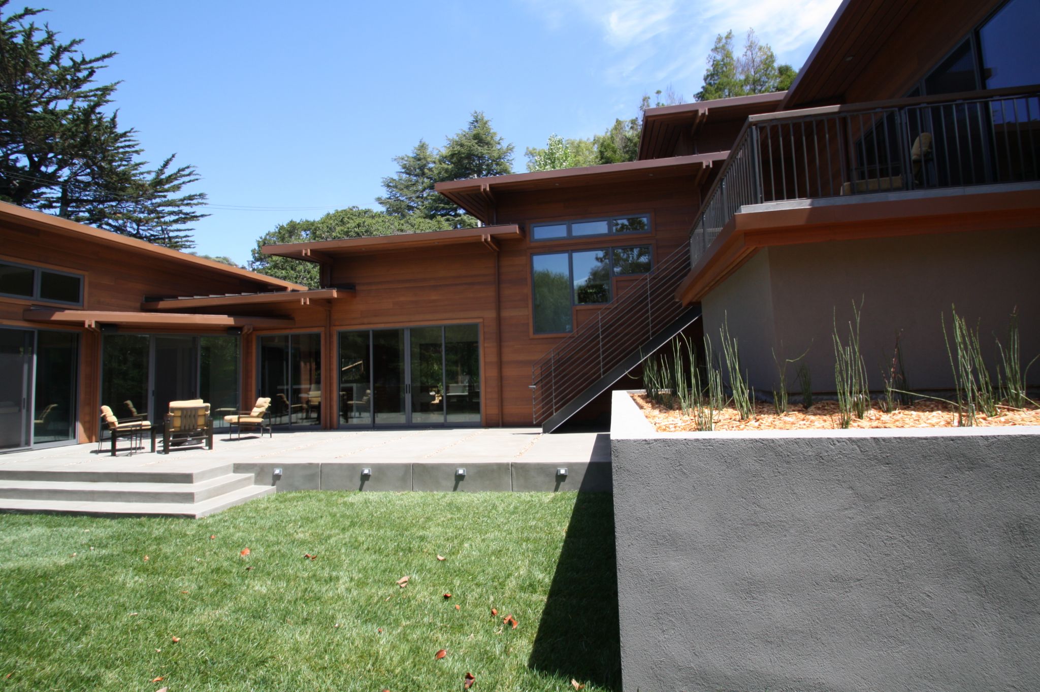 Exterior of New Custom Home in Mill Valley CA