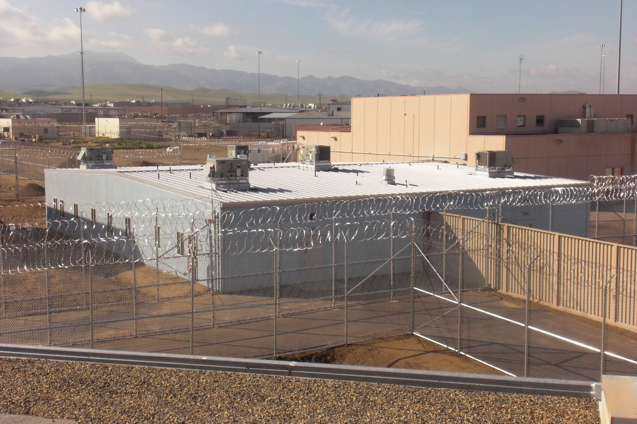 Exterior of Avenal State Prison Modular Health Center, Building B