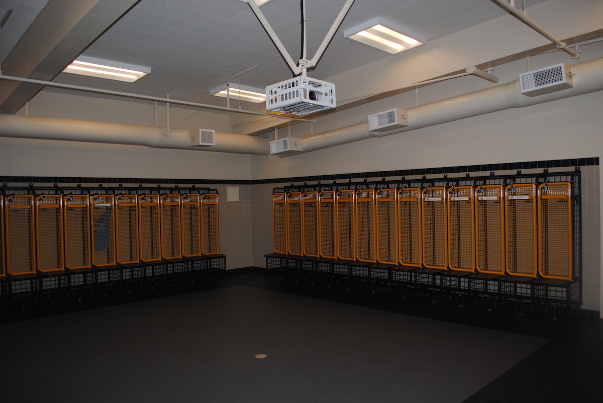 Locker Room at Chabot College Physical Education Complex