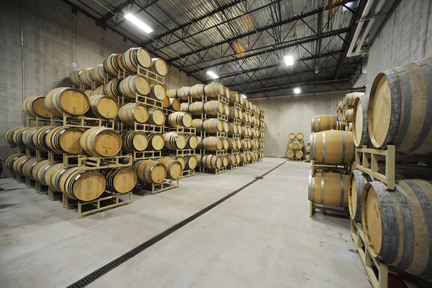 Wine Barrel Storage Room at Dumol Winery
