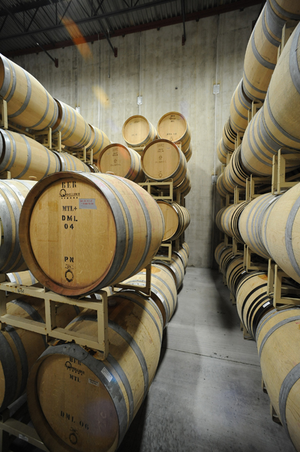 Wine Barrel Storage at Dumol Winery