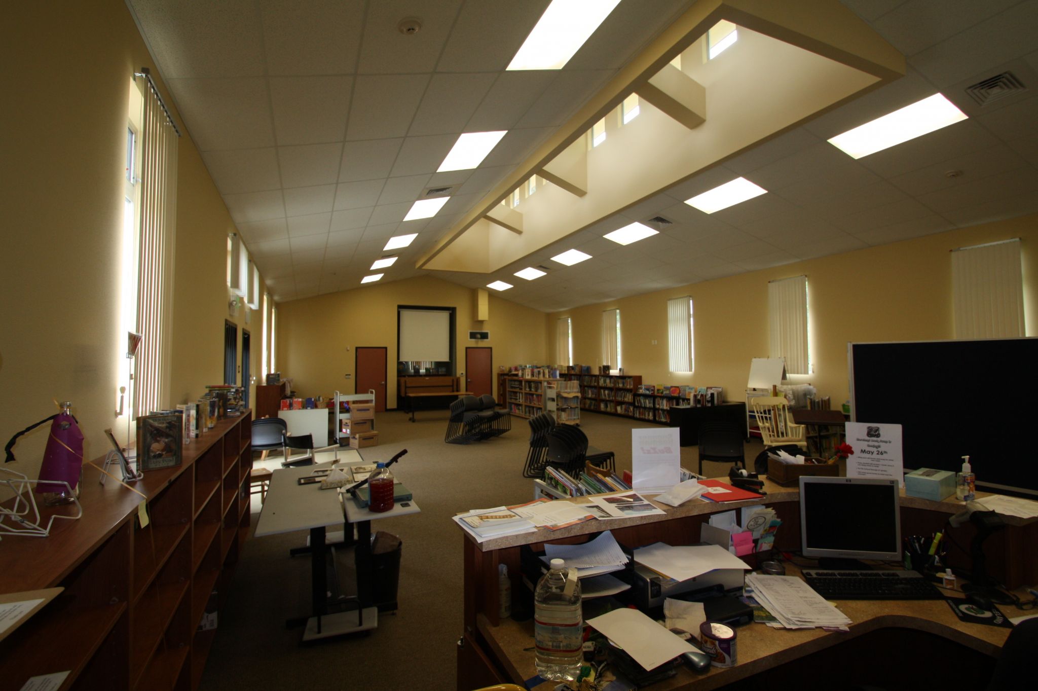 Interior of Modular Library Building at Roseland Elementary School