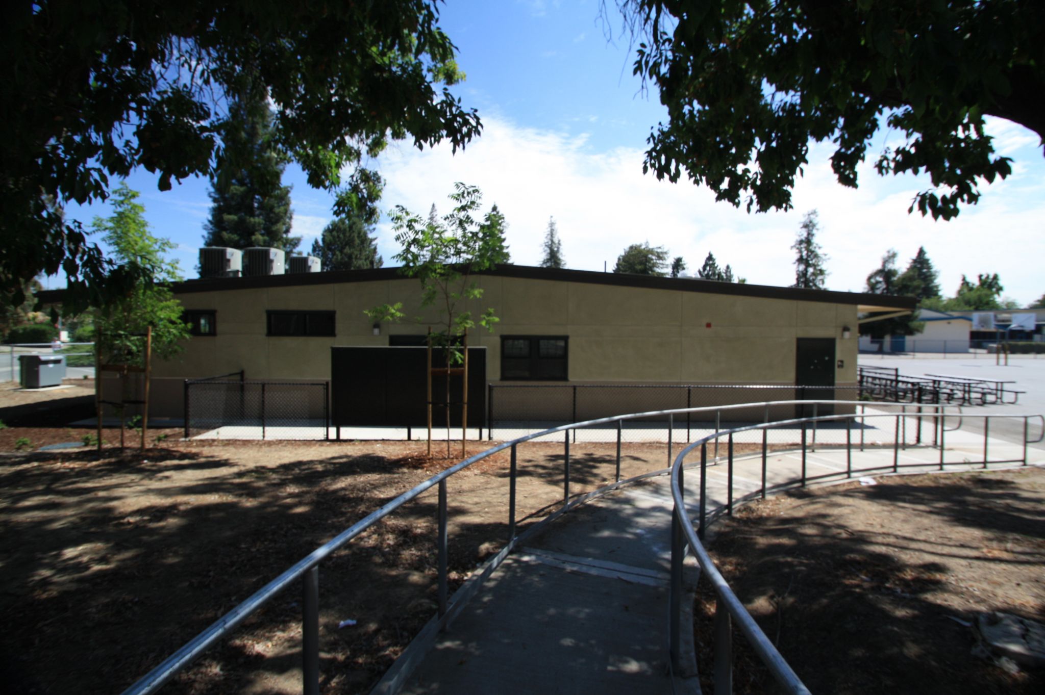 Exterior of Moreland Middle School Modular Locker Room