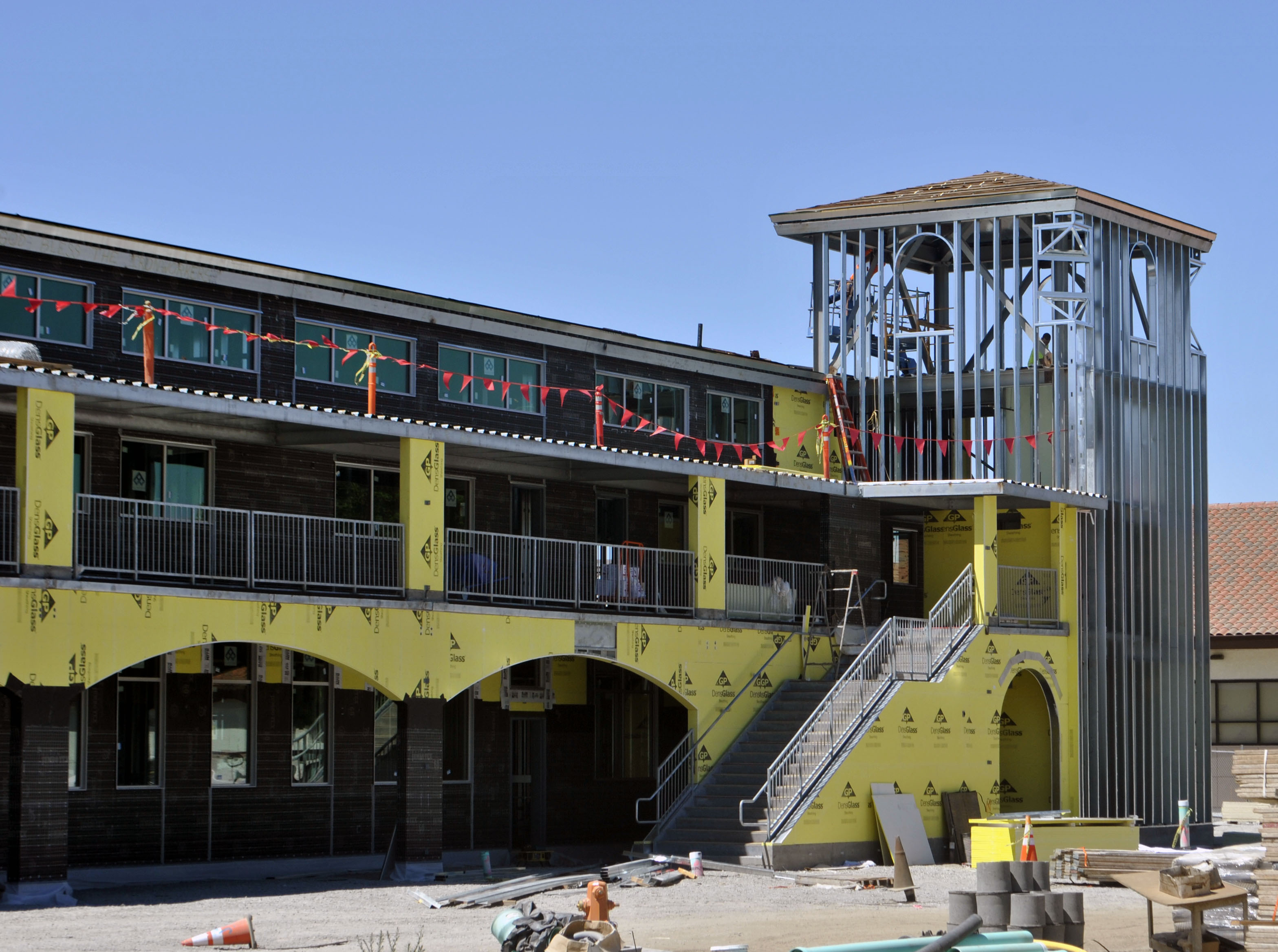 San Benito High School Visual and Performing Arts Building Exterior Under Construction