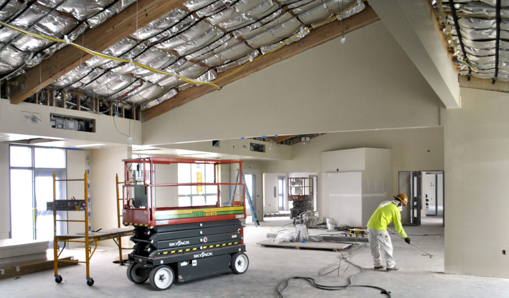 Interior of Richard Crane Elementary School Under Construction