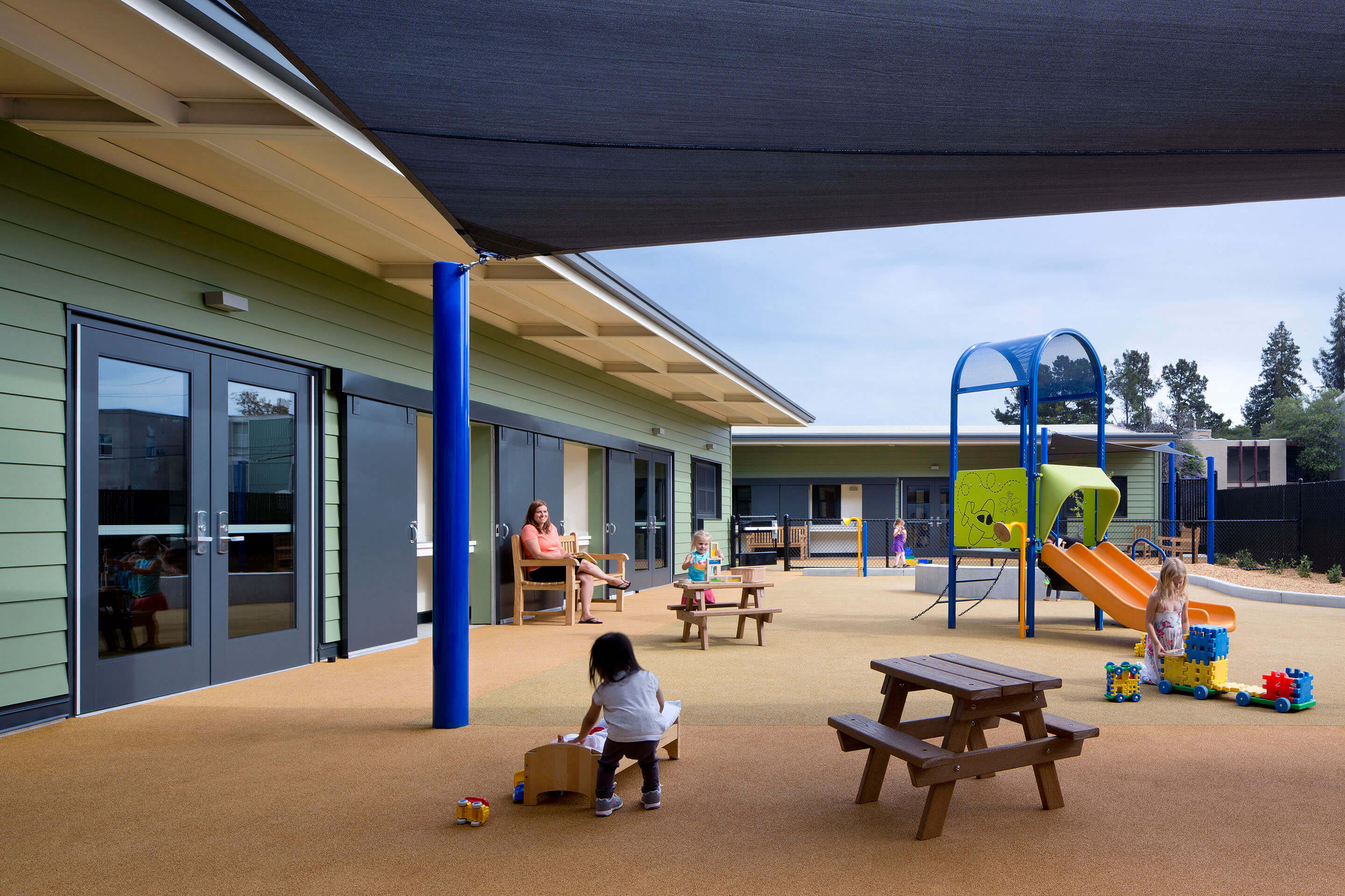 Modular Classroom Building Outdoor Play Area