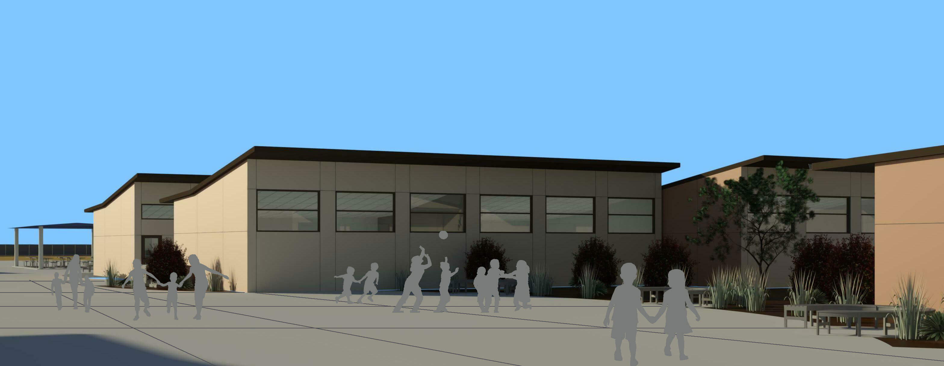Modular School Walkway - Rendering