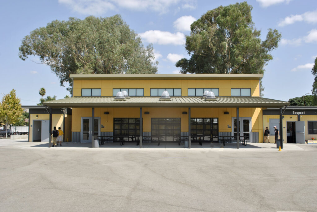 Front view of the ACE Empower Academy multipurpose building, emphasizing its modern and functional design.