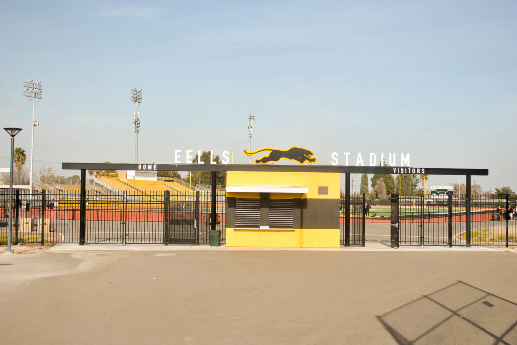 New ticket booth at Antioch High School's athletic facilities.