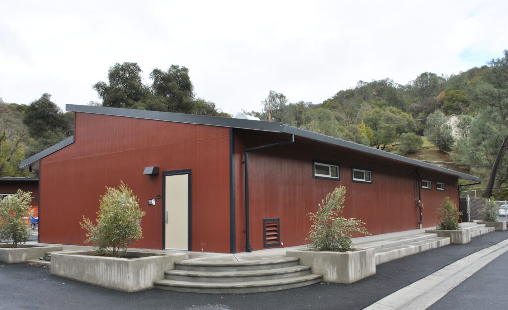 Exterior view of the new kindergarten classroom building at Lucerne Elementary School, built as part of a district-wide modernization project.